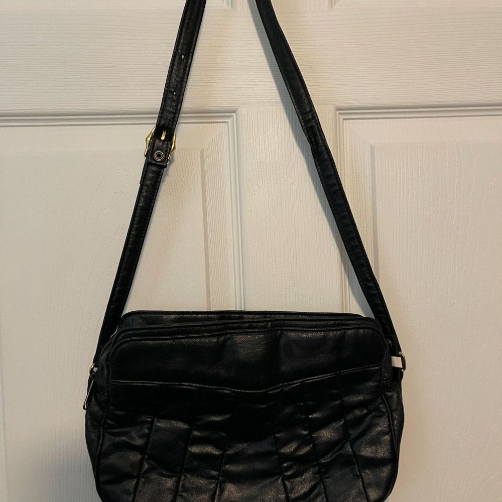 Vintage Navy Blue Leather SMco Handbag Purse